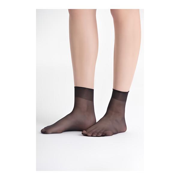 Nadotec velmi transparentní ponožky | ZEMĚ | vel. UNI | černá | 2 páry v balení | 8 DEN