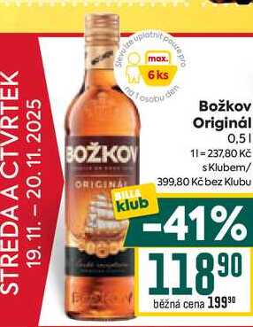Božkov Originál 0,5l