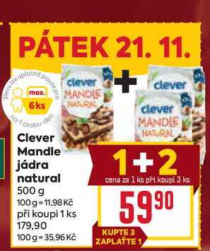 Clever pro Mandle jádra natural 500 g