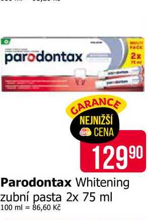 Parodontax Whitening zubní pasta 2x 75 ml