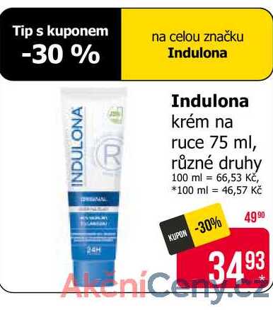 Indulona krém na ruce 75 ml, různé druhy 
