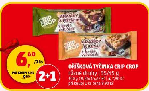 OŘÍŠKOVÁ TYČINKA CRIP CROP, 35/45 g 