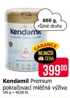 Kendamil Premium pokračovací mléčná výživa 800g