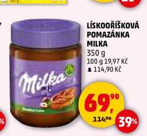LÍSKOOŘÍŠKOVÁ POMAZÁNKA MILKA, 350 g