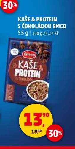 KAŠE & PROTEIN S ČOKOLÁDOU EMCO, 55 g