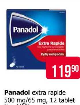 Panadol extra rapide 500 mg/65 mg, 12 tablet 