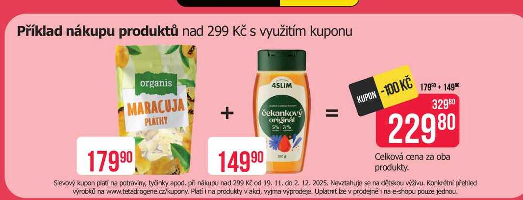 organis MARACUJA 4SLIM PLÁTKY + čekankový sirup originál