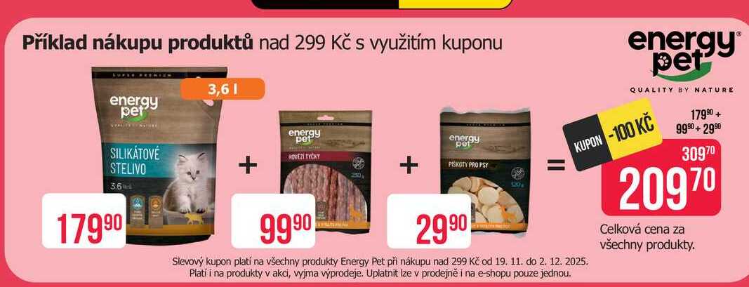 energy pet SILIKÁTOVÉ STELIVO +hovězí tyčinky + psí piškoty