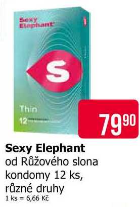 Sexy Elephant od Růžového slona kondomy 12 ks, různé druhy