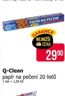 Q-Clean papír na pečení 20 listů