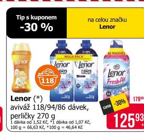 Lenor Unstoppables Vonné Perličky 270g, vybrané druhy