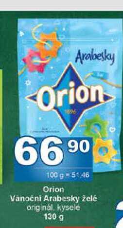Orion Vánočni Arabesky želé originál, kysele 130 g
