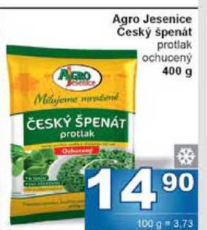 Agro Jesenice Český špenát protlak ochucený 400 g 