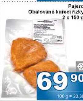 Pajera Obalované kuřecí řízky 2 x 150 g 