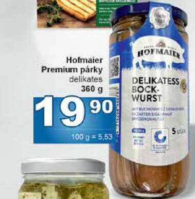 Hofmaier Premium párky delikates 360 g