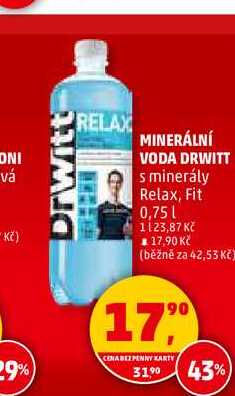 MINERÁLNÍ VODA DRWITT, 0,75 l