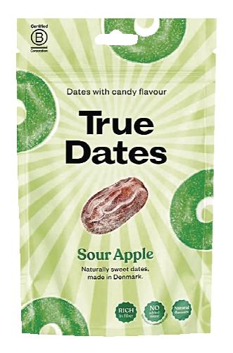 True Dates Datle s příchutí kyselé jablko, 100 g