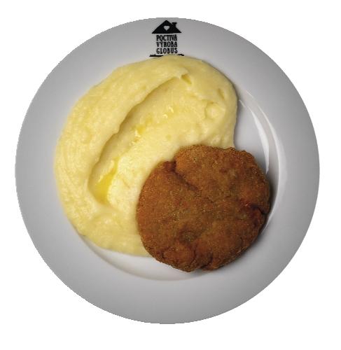 Smažený karbanátek s bramborovou kaší
