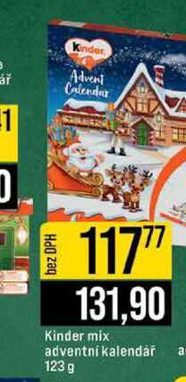 Kinder mix adventní kalendář 123 g  