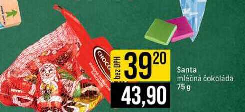 Santa mléčná čokoláda 75g 