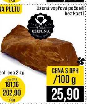 Uzená vepřová pečeně bez kosti al. cca 2 kg 