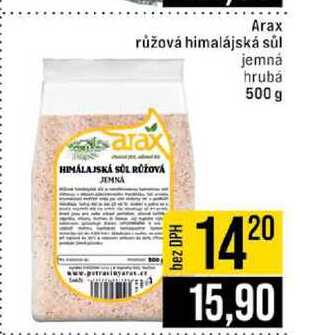 Arax růžová himalájská sůl jemná hrubá 500 g 