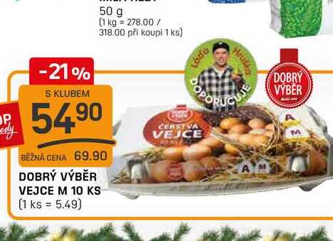 DOBRÝ VÝBĚR VEJCE M 10 KS 