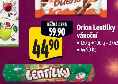 Orion Lentilky vánoční 120 g