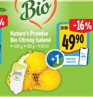   Nature's Promise Bio Citrony balené 500 g 