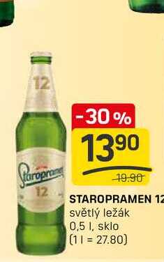 STAROPRAMEN 12 světlý ležák 0,5l