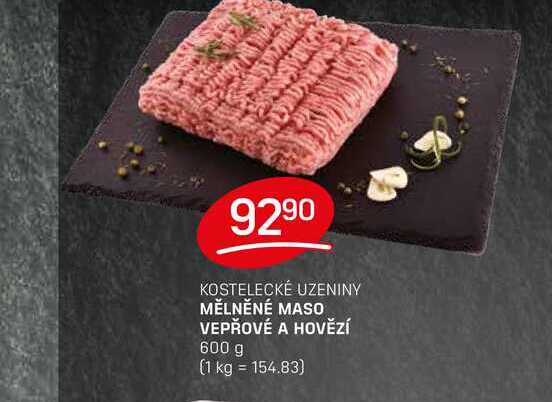 MĚLNĚNÉ MASO VEPŘOVÉ A HOVĚZÍ 600 g