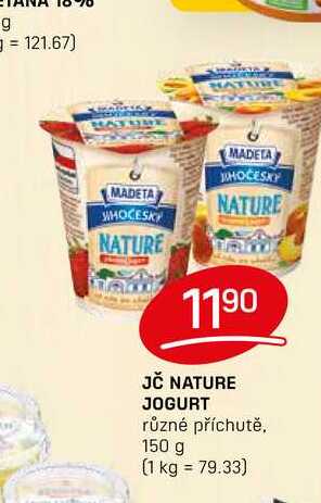 JČ NATURE JOGURT různé příchutě 150 g 