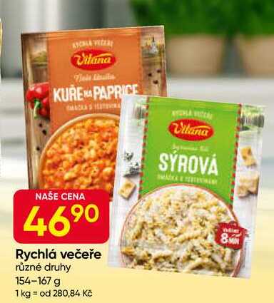 Vitana Rychlá večeře různé druhy 154-167 g 