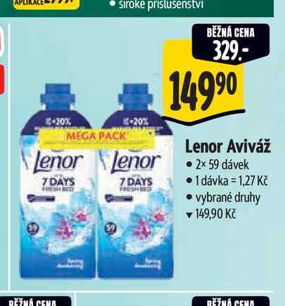   Lenor Aviváž 2x59 dávek