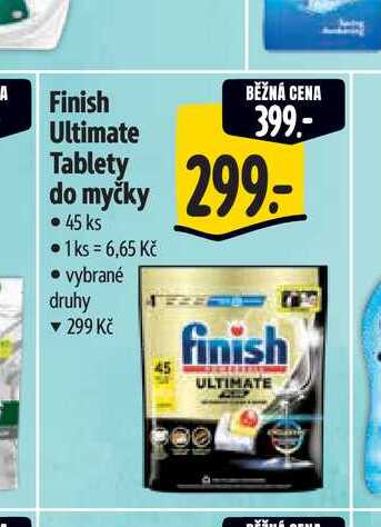 Finish tablety do myčky 45ks, vybrané druhy