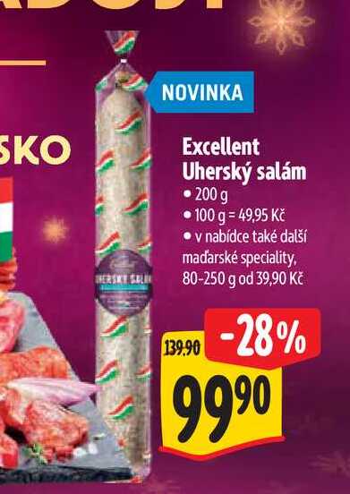Excellent Uherský salám 200 g