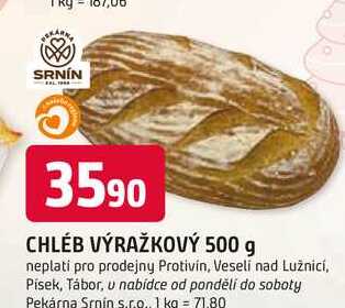 SRNÍN CHLÉB VÝRAŽKOVÝ 500 g