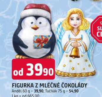 FIGURKA Z MLÉČNÉ ČOKOLÁDY Anděl 60 g 