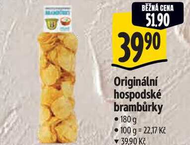 Originální hospodské brambůrky, 180 g
