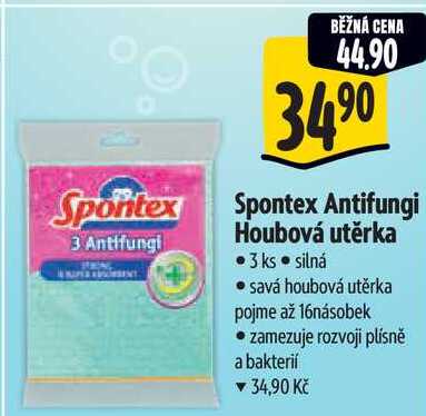 Spontex Antifungi Houbová utěrka, 3 ks