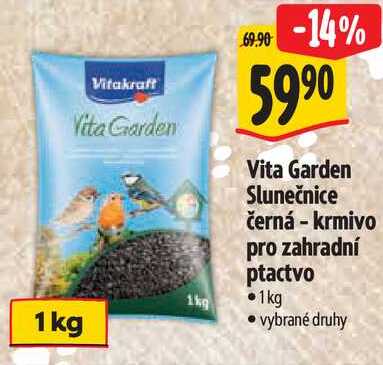 Vita Garden Slunečnice černá - krmivo pro zahradní ptactvo, 1 kg
