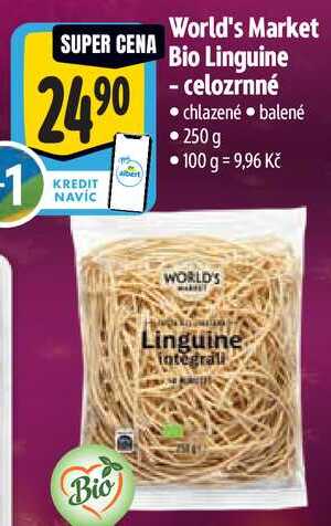 World's Market Bio Linguine -celozrnné, 250 g