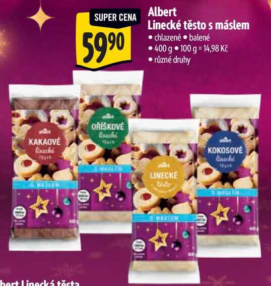 Albert Linecké těsto s máslem, 400 g