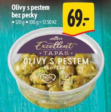 Olivy s pestem bez pecky, 120 g