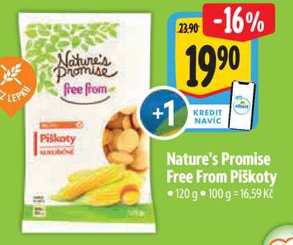 Nature's Promise Free From Piškoty, 120 g 