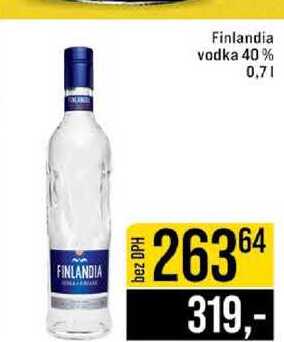Finlandia vodka 40% 0,7l