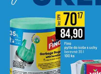 Fino pytle do koše s uchy Garbage Bag berevné 35l 100 ks 