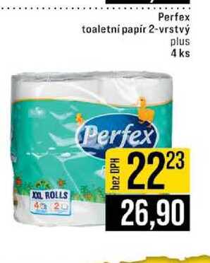 Perfex toaletni papir 2-vrstvý plus 4 ks 