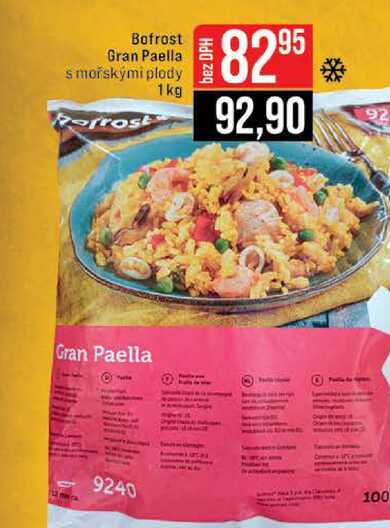 Bofrost Gran Paella s mořskými plody frost 1kg 