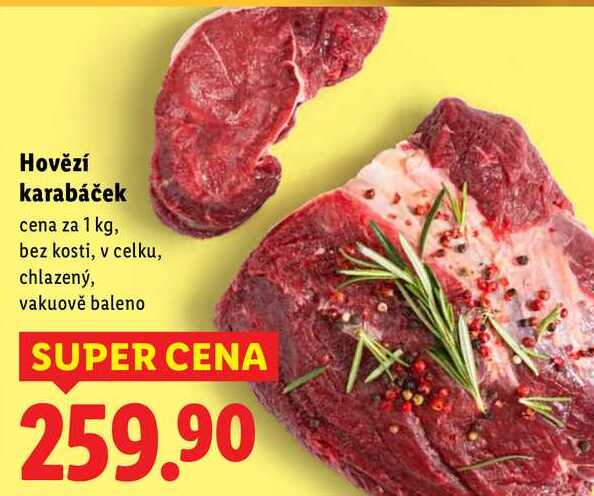 Hovězí karabáček, cena za 1 kg